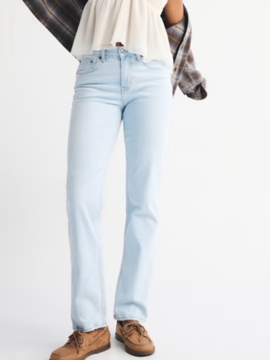 Abercrombie & Fitch Denim - Abercrombie & Fitch The 90s Straight Mid Rise Jeans Curve Love Size 29 Short